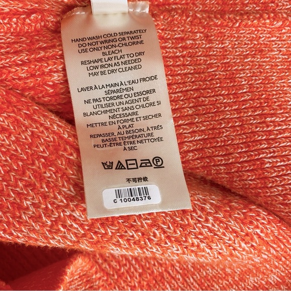 Free People Vibrant Orange Too Good Mock Neck Sweater Size M - Picture 7 of 7